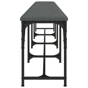 Πάγκος Τραπεζαρίας Σκούρο Γκρι 248x32x45 εκ. Ατσάλι / Ύφασμα - Pakobazaar