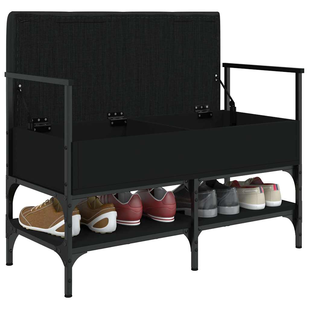 Παπουτσοθήκη Μαύρη 85,5x42x57,5 εκ. από Επεξεργασμένο Ξύλο - Pakobazaar