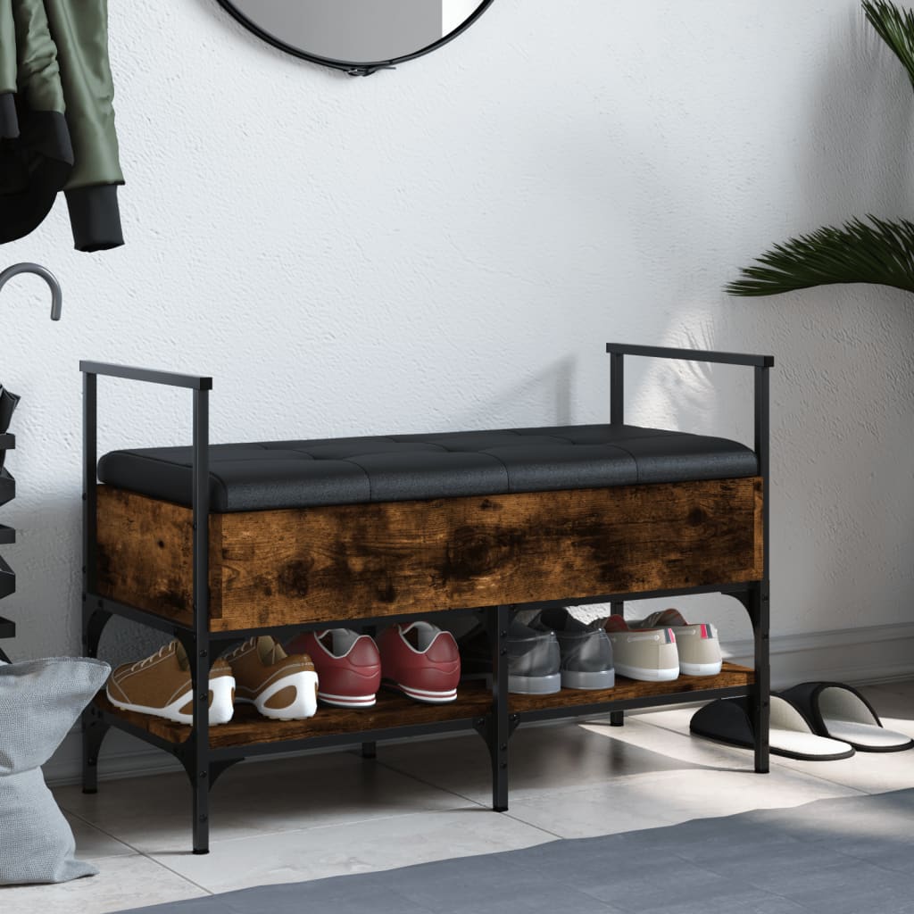 Παπουτσοθήκη Καπνιστή Δρυς 85,5x42x57,5 εκ. Επεξεργασμένο Ξύλο - Pakobazaar