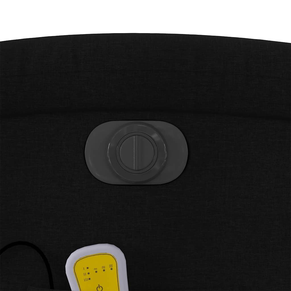 Πολυθρόνα Μασάζ Ηλεκ. Ανακλινόμενη Μαύρη Υφασμάτινη