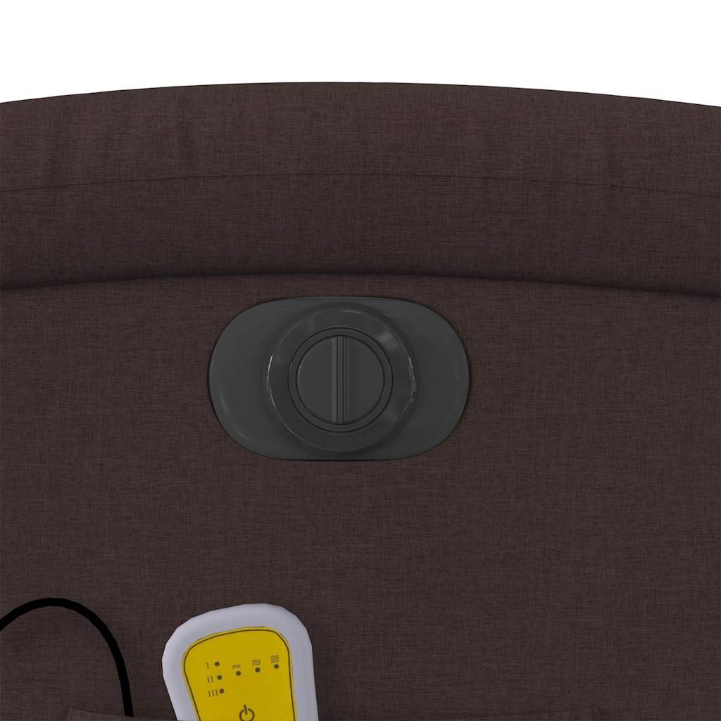 Πολυθρόνα Μασάζ Ηλεκτρική Ανακλινόμενη Σκούρο Καφέ Υφασμάτινη - Pakobazaar