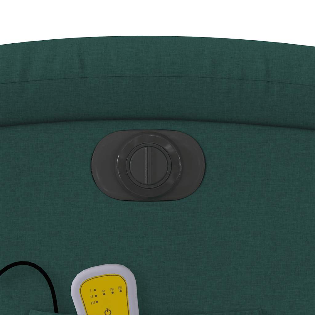 Πολυθρόνα Μασάζ Ηλεκτρική Ανακλινόμενη Σκ. Πράσινο Υφασμάτινη