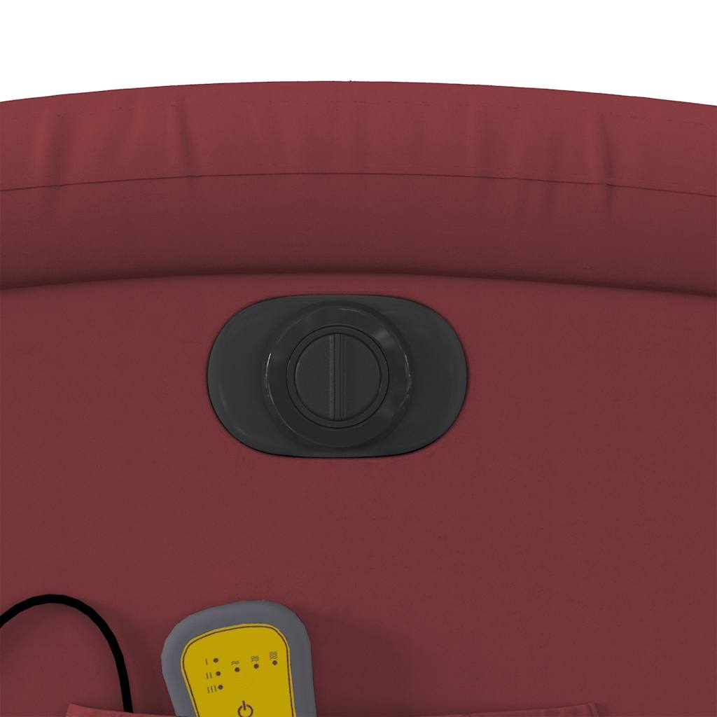 Πολυθρόνα Μασάζ Ηλεκ.Ανακλινόμενη με Ανύψωση Μπορντό Συνθ.Δέρμα