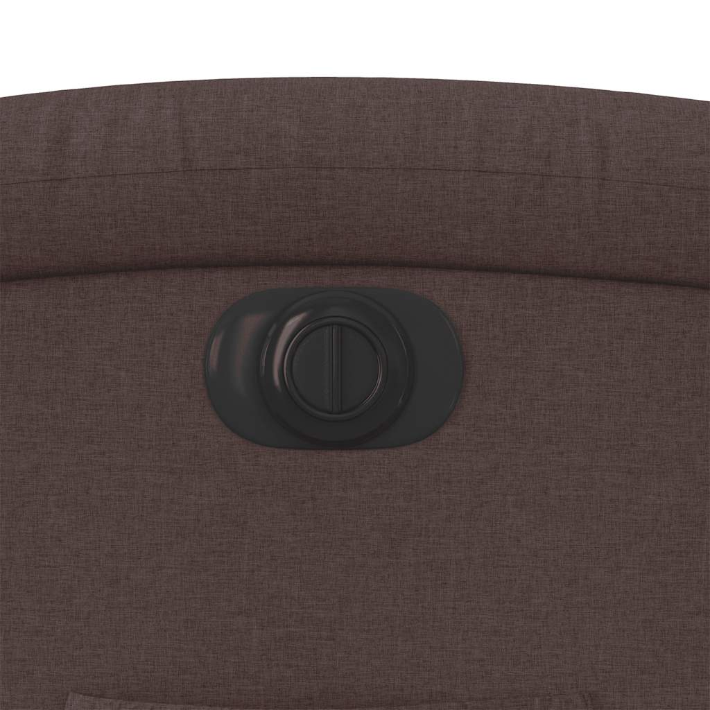 Πολυθρόνα Ανακλινόμενη Ηλεκτρική Σκούρο Καφέ Υφασμάτινη