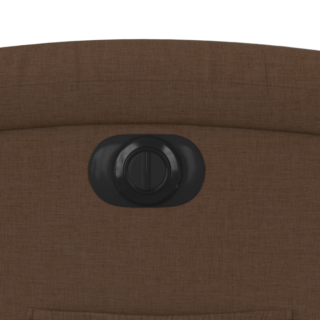 Πολυθρόνα Ανακλινόμενη Ηλεκτρική Καφέ Υφασμάτινη