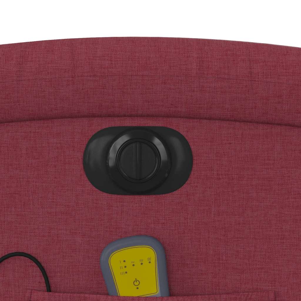 Πολυθρόνα Μασάζ Ηλεκτρική Ανακλινόμενη Μπορντό Υφασμάτινη