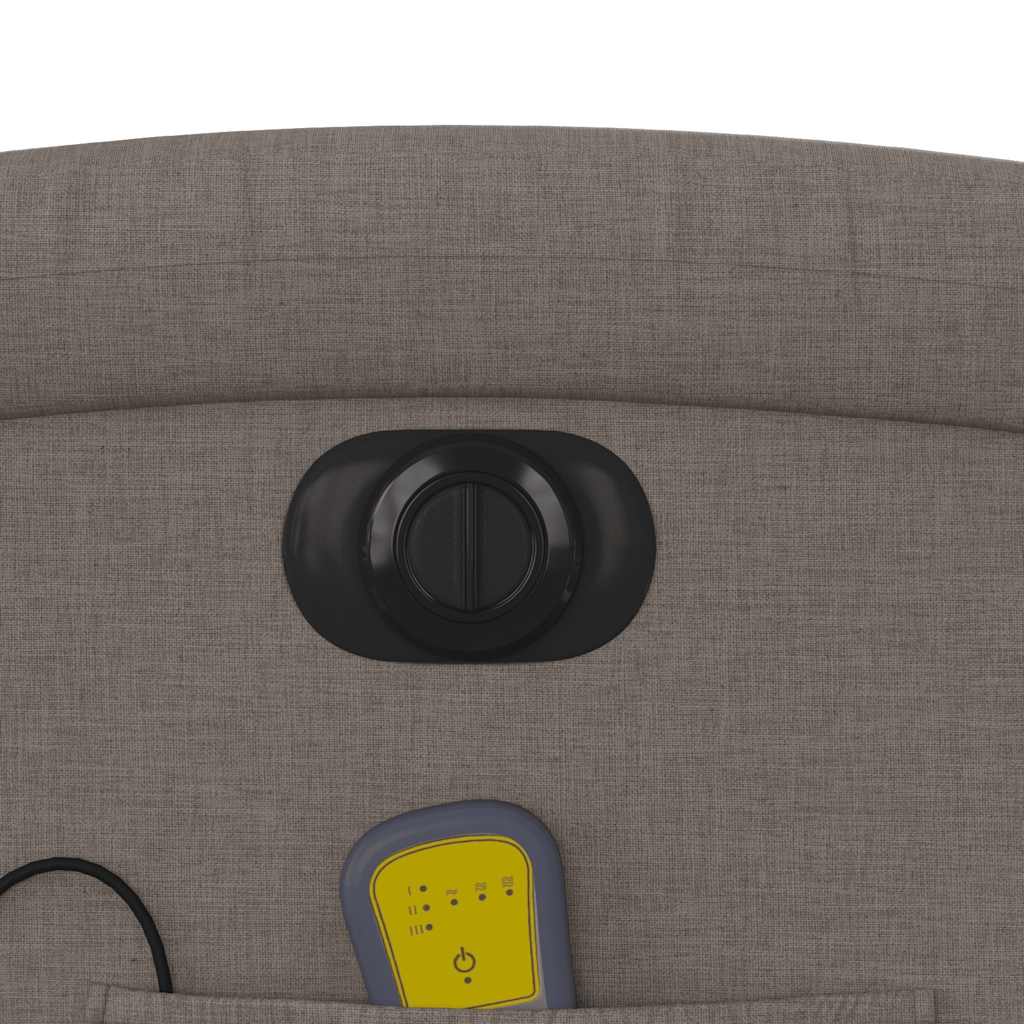 Πολυθρόνα Μασάζ Ηλεκτρική Ανακλινόμενη Taupe Υφασμάτινη
