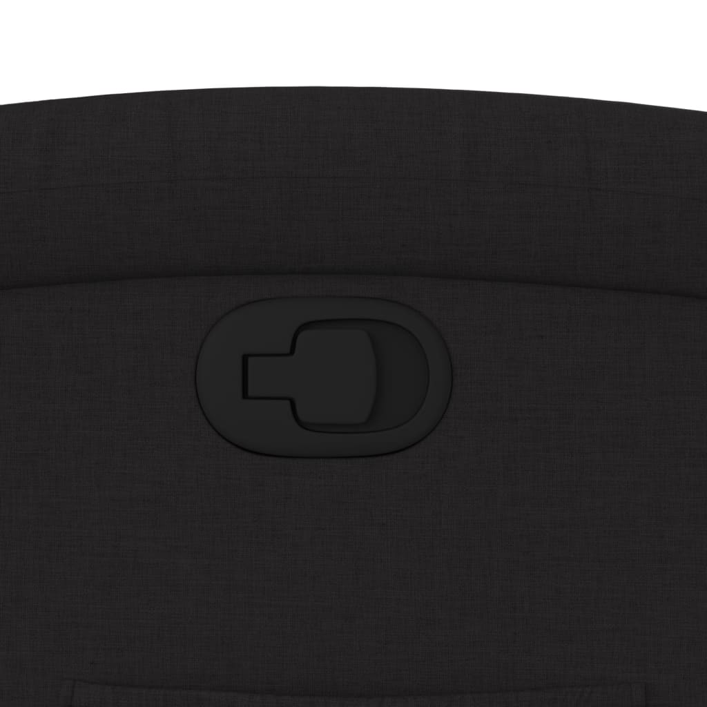 Πολυθρόνα Ανακλινόμενη με Ανύψωση Μαύρη Υφασμάτινη