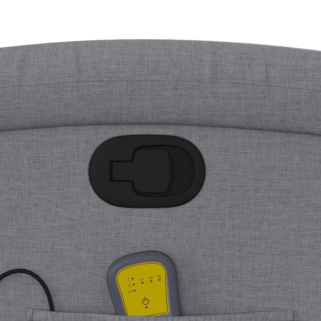 Πολυθρόνα Μασάζ Ανακλινόμενη με Ανύψωση Ανοιχτό Γκρι Υφασμάτινη - Pakobazaar