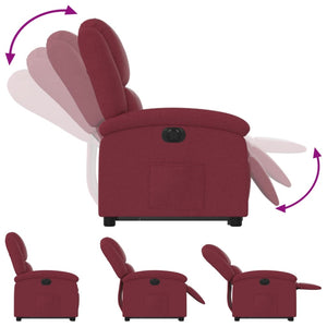 Πολυθρόνα Ηλεκτρική Ανακλ. Μπορντό Υφασμάτινη