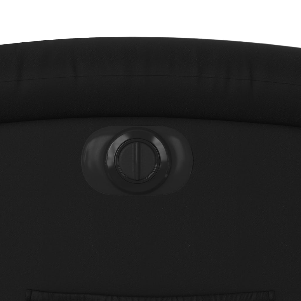 Πολυθρόνα Ανακλινόμενη Ηλεκτρική Μαύρη από Συνθετικό Δέρμα