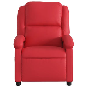 Πολυθρόνα Μασάζ Ανακλινόμενη Ηλεκτρική Κόκκινη Συνθετικό Δέρμα