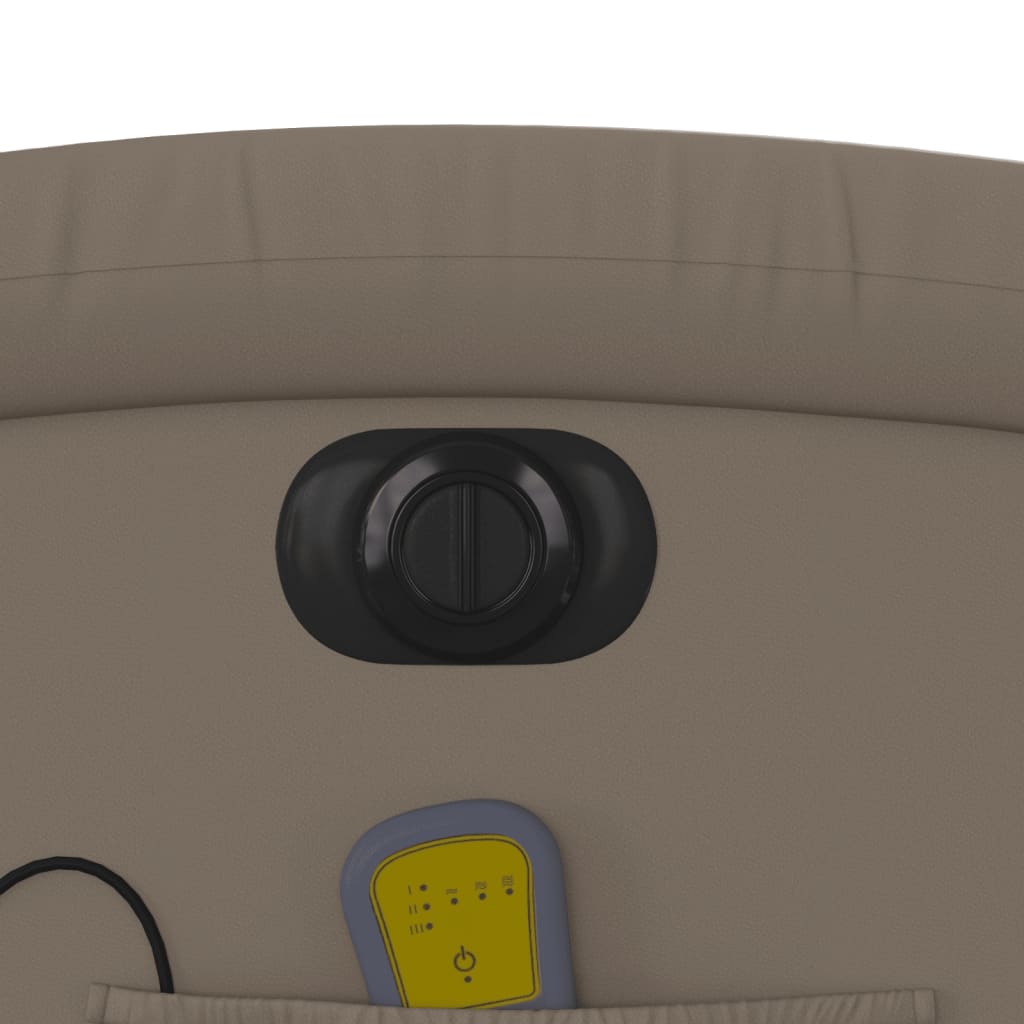 Πολυθρόνα Μασάζ Ανακλ. Ηλεκτρική Καπουτσίνο από Συνθετικό Δέρμα - Pakobazaar