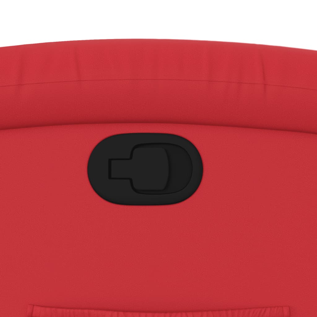 Πολυθρόνα Ανακλινόμενη με Ανύψωση Κόκκινη από Συνθετικό Δέρμα