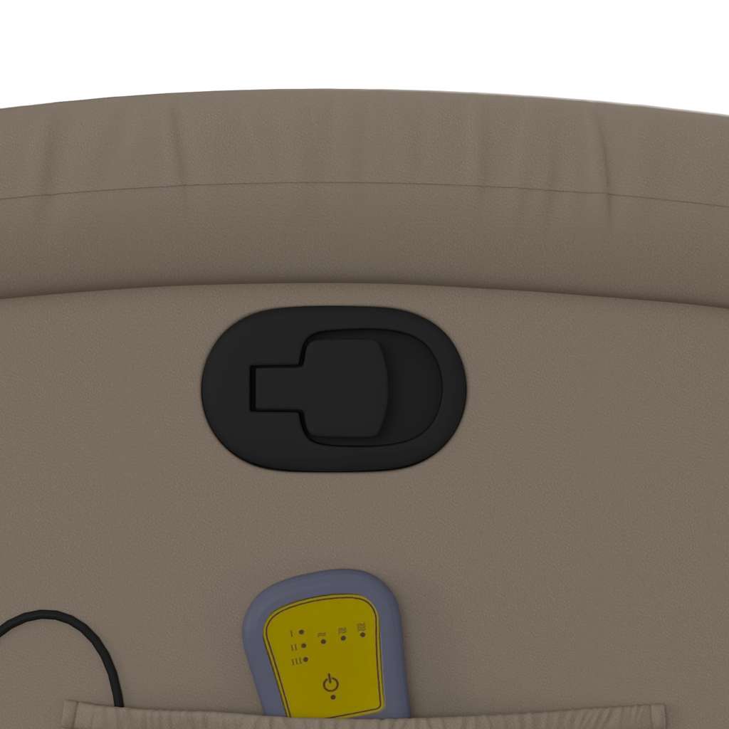 Πολυθρόνα Μασάζ Ανακλινόμενη με Ανύψωση Καπουτσίνο Συνθ. Δέρμα - Pakobazaar