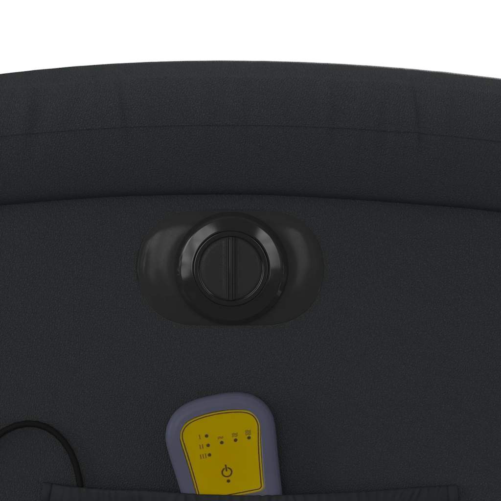 Πολυθρόνα Μασάζ Ανακλινόμενη Ηλεκτρική Μαύρη Γνήσιο Δέρμα
