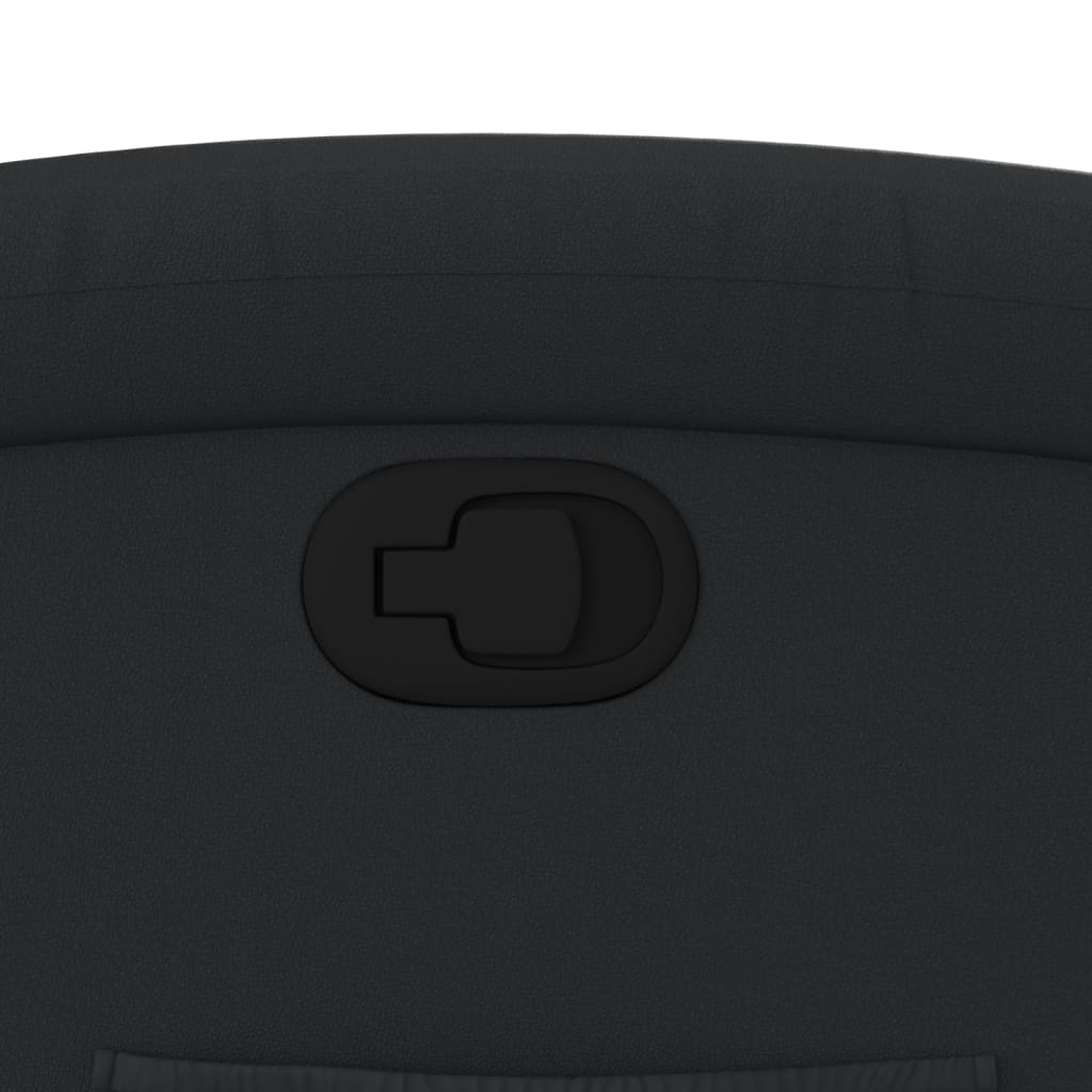 Πολυθρόνα Ανακλινόμενη με Ανύψωση Μαύρη από Γνήσιο Δέρμα