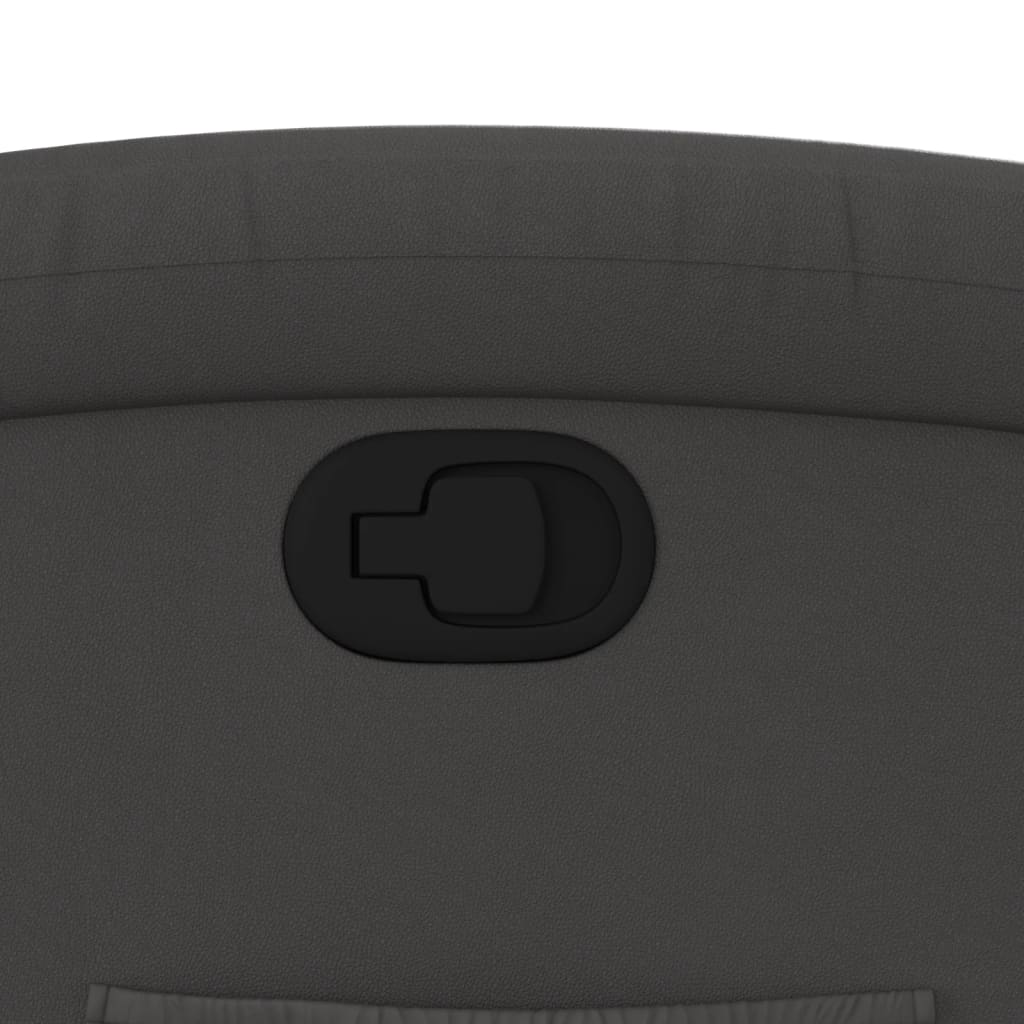 Πολυθρόνα Ανακλινόμενη με Ανύψωση Γκρι από Γνήσιο Δέρμα