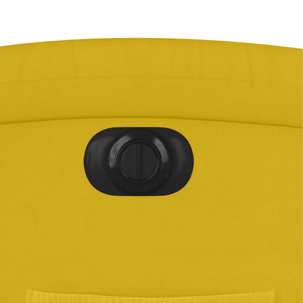 Πολυθρόνα Ανακλινόμενη Ηλεκτρική Κίτρινη Βελούδινη
