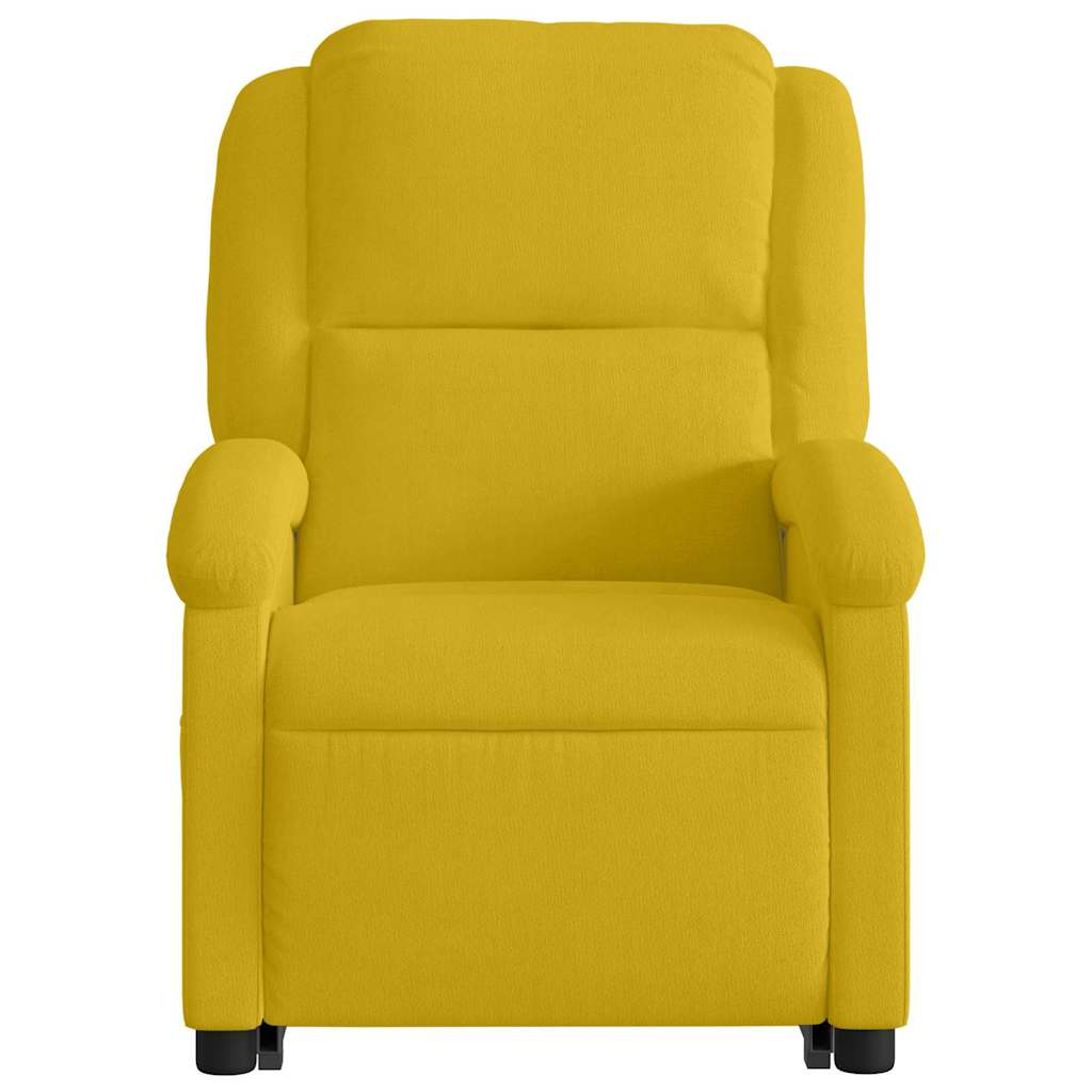 Πολυθρόνα Ανακλινόμενη με Ανύψωση Κίτρινο Βελούδινη