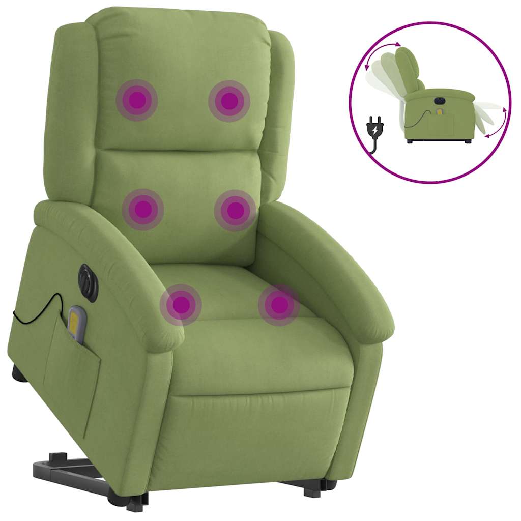 Ηλεκτρική Ορθοστάτης Πολυθρόνα Μασάζ με Ανακλινόμενη Πορτοκαλί Βελούδο - Pakobazaar