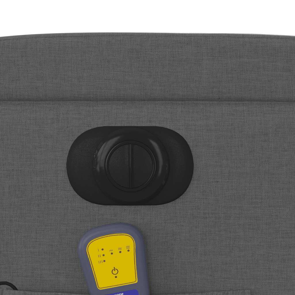 Πολυθρόνα Μασάζ Ανακλινόμενη Ηλεκτρική Σκούρο Γκρι Υφασμάτινη