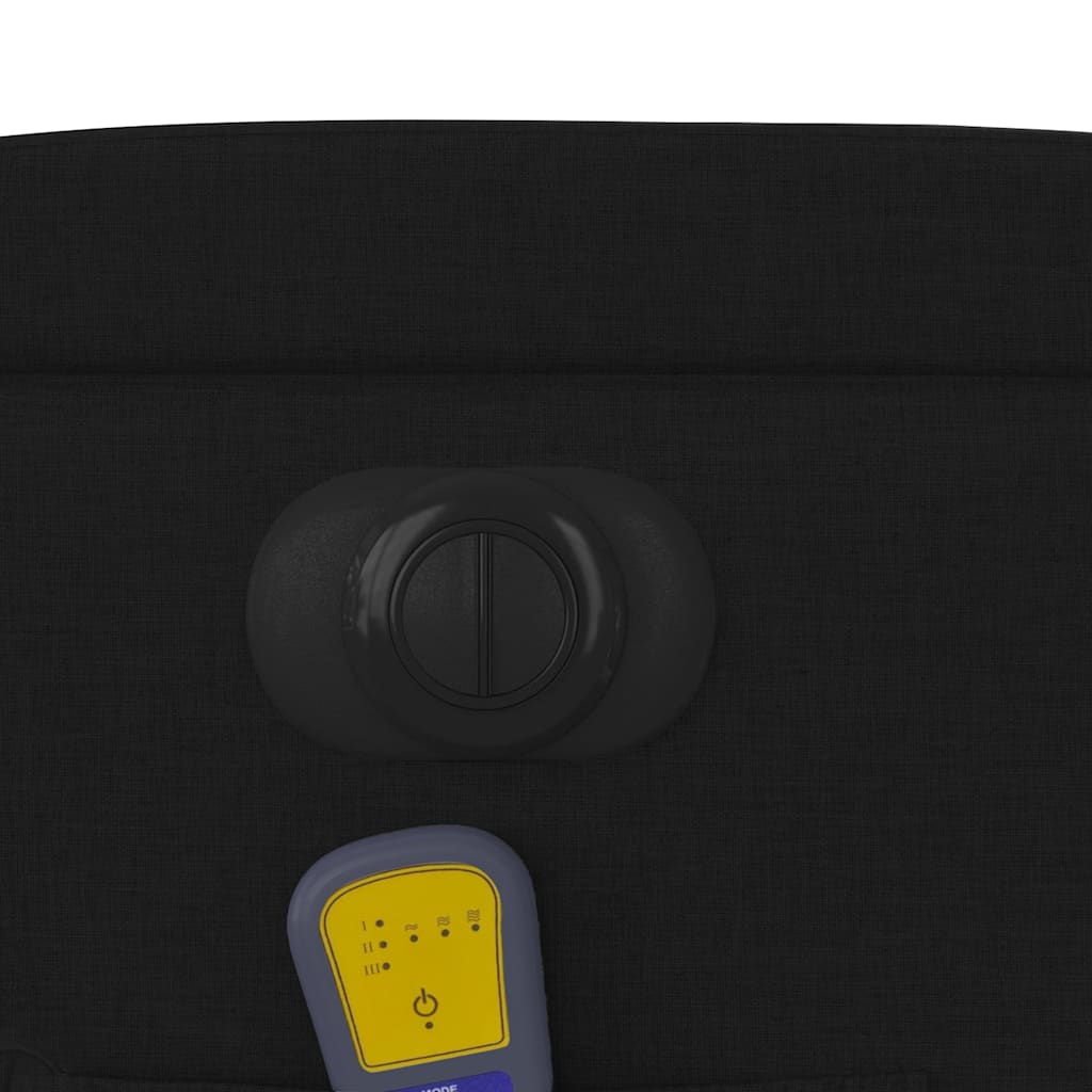 Πολυθρόνα Μασάζ Ηλεκ. Ανακλινόμενη Μαύρη Υφασμάτινη