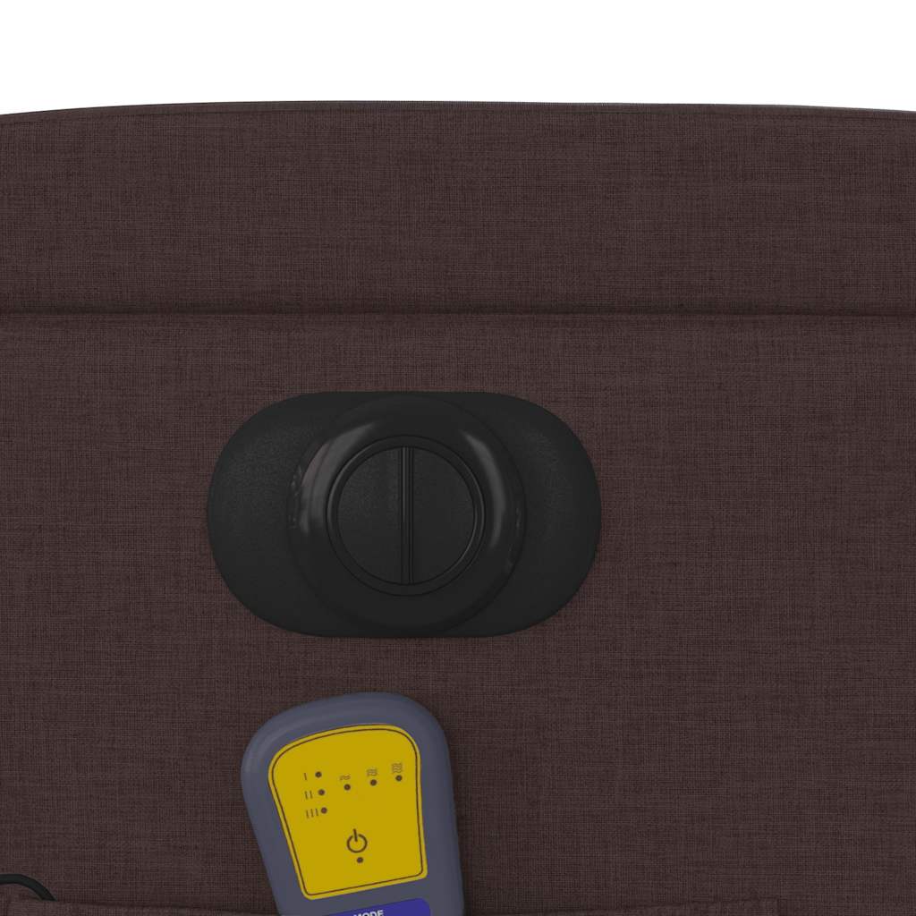 Πολυθρόνα Μασάζ Ηλεκτρική Ανακλινόμενη Σκούρο Καφέ Υφασμάτινη