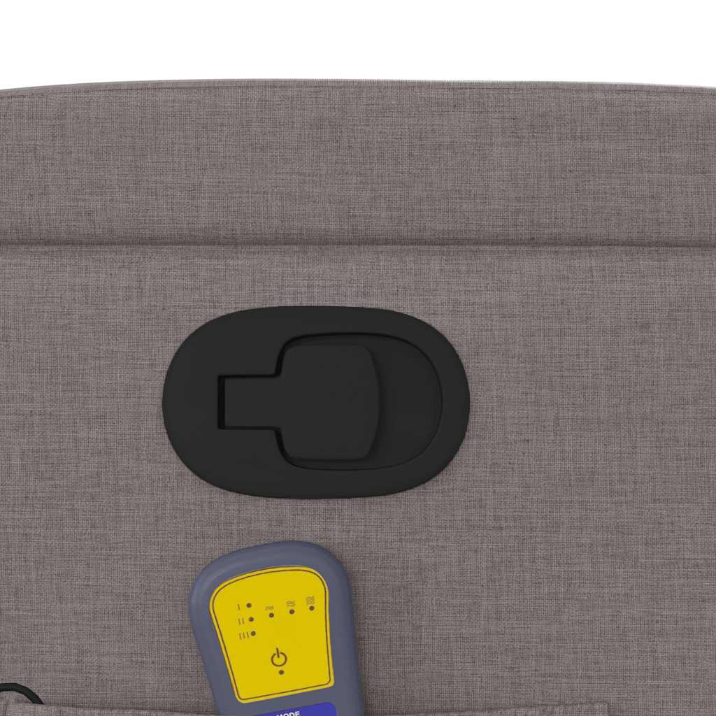 Πολυθρόνα Μασάζ Ανακλινόμενη με Ανύψωση Taupe Υφασμάτινη