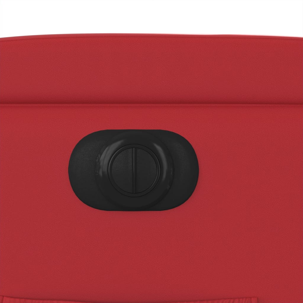 Πολυθρόνα Ανακλινόμενη Ηλεκτρική Κόκκινη από Συνθετικό Δέρμα