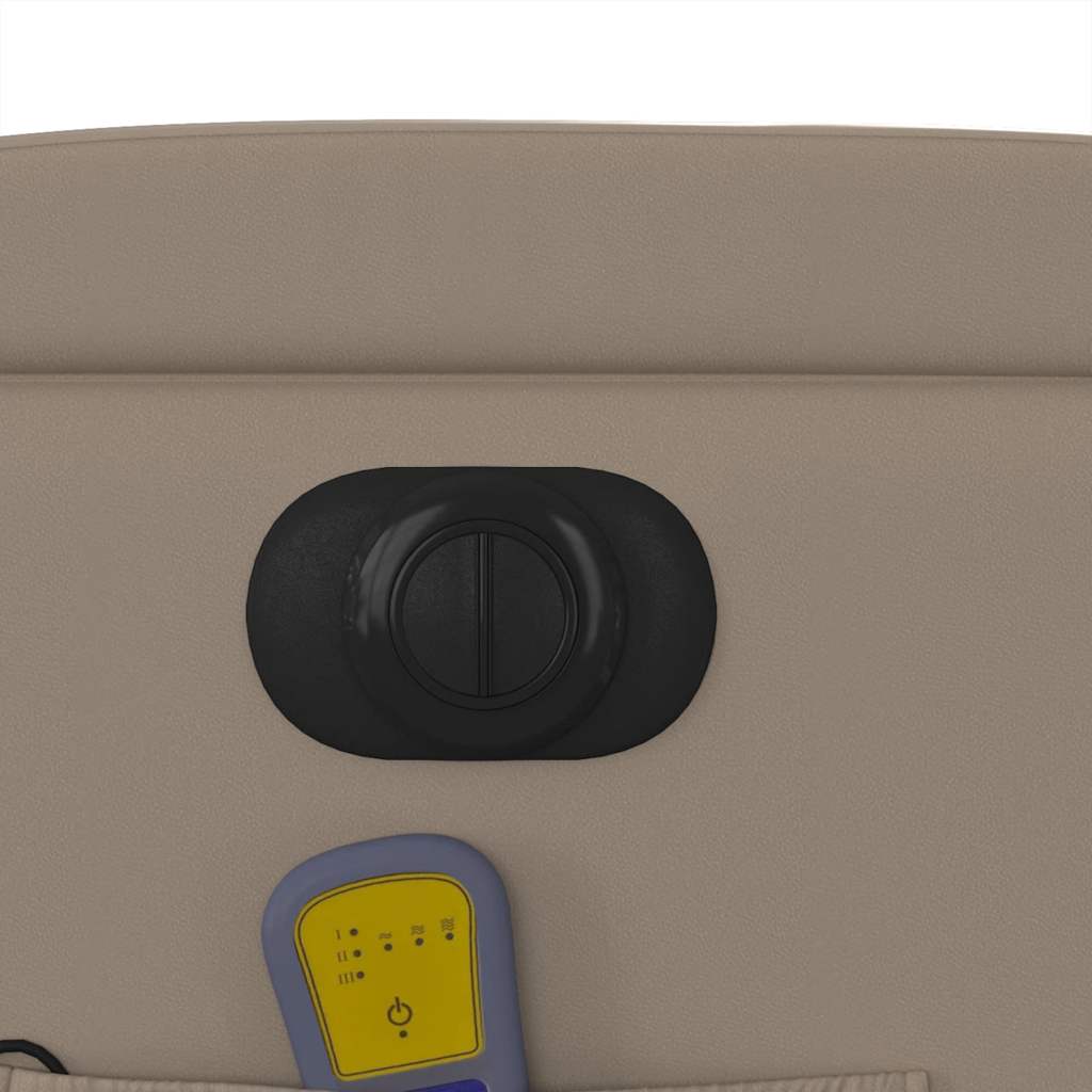 Πολυθρόνα Μασάζ Ανακλ. Ηλεκτρική Καπουτσίνο από Συνθετικό Δέρμα