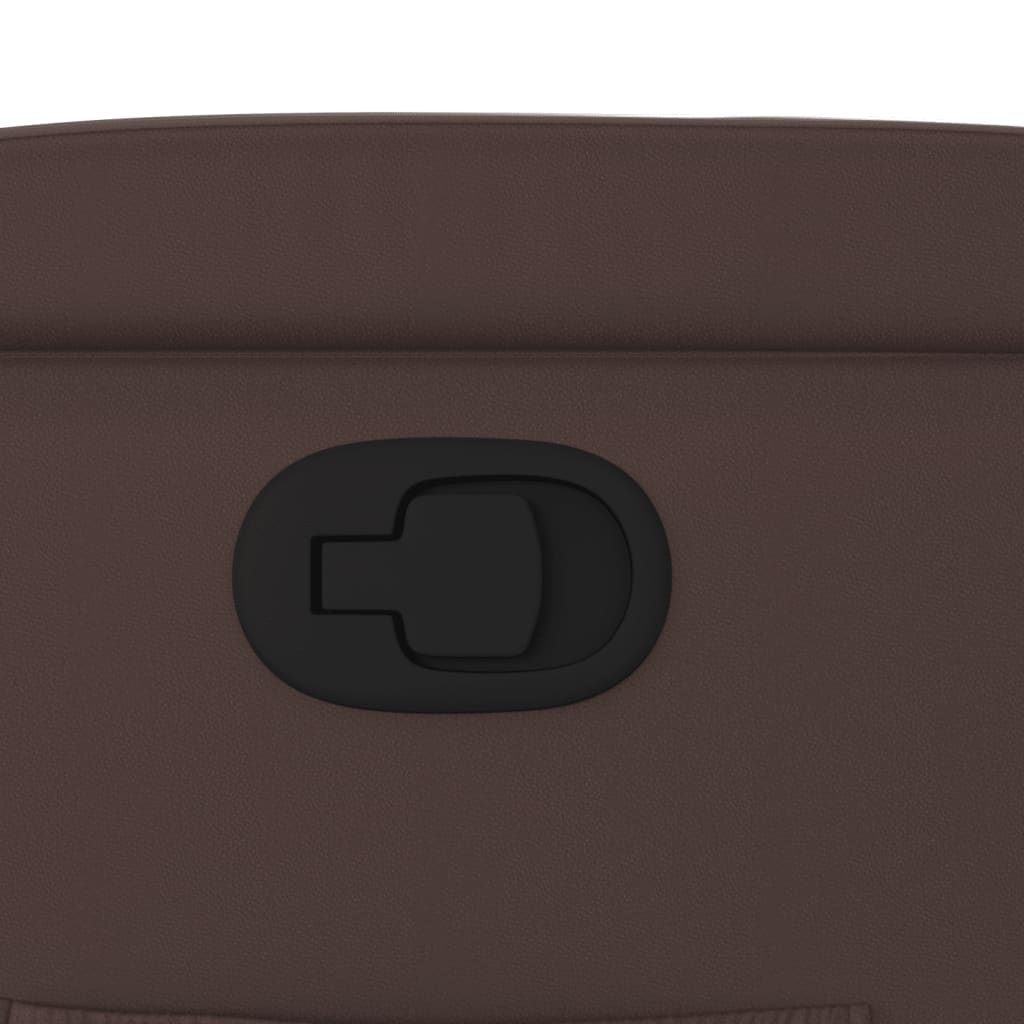 Πολυθρόνα Μασάζ Ανακλινόμενη με Ανύψωση Γυαλ. Καφέ Συνθ. Δέρμα - Pakobazaar