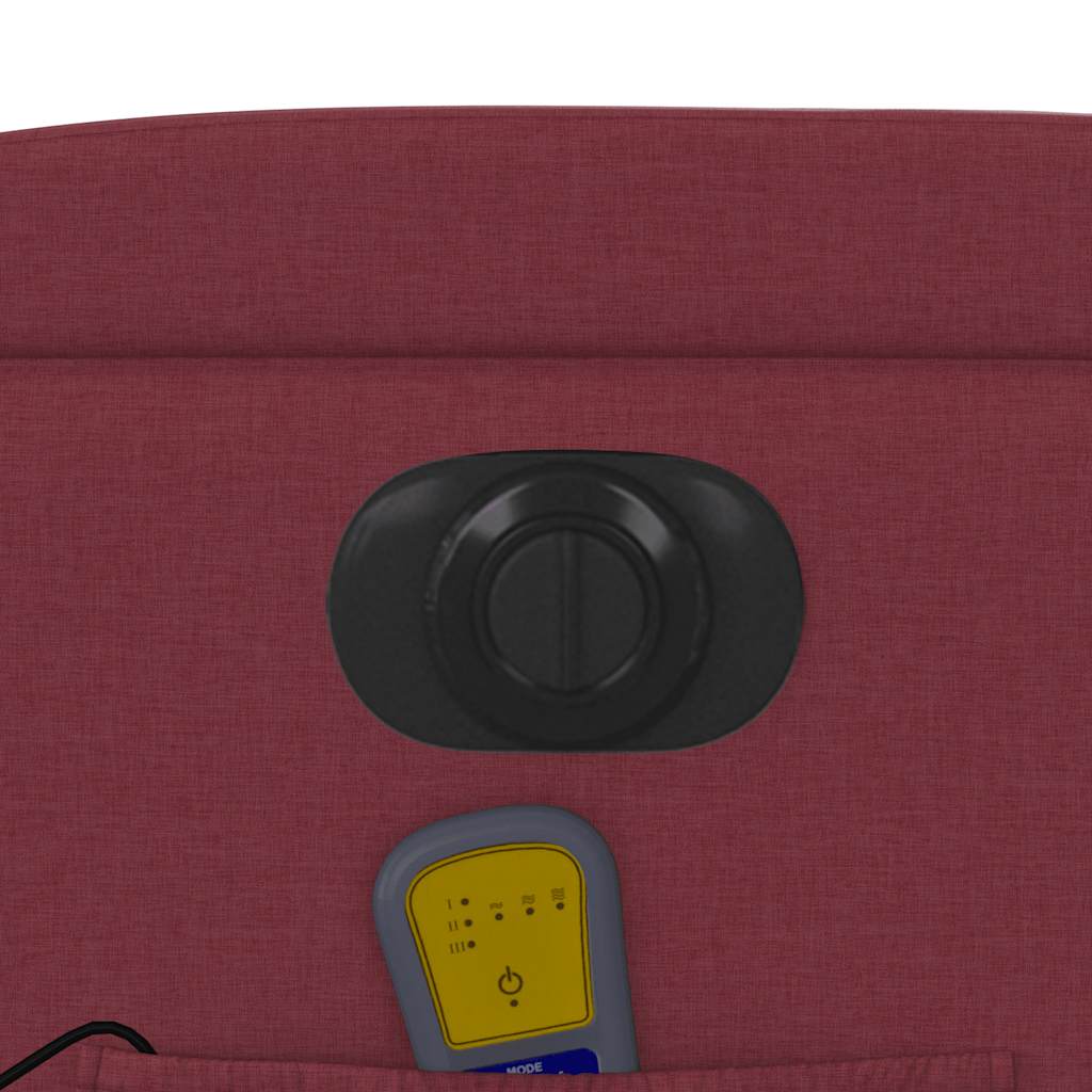 Πολυθρόνα Μασάζ Ηλεκτρική Ανακλινόμενη Μπορντό Υφασμάτινη