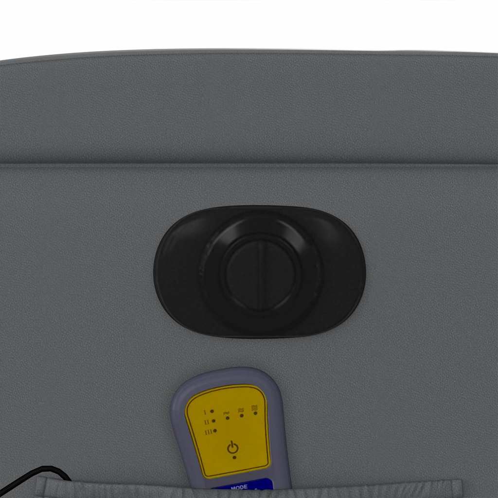 Πολυθρόνα Μασάζ Ηλεκτρική Ανακλ. Γκρι από Συνθετικό Δέρμα