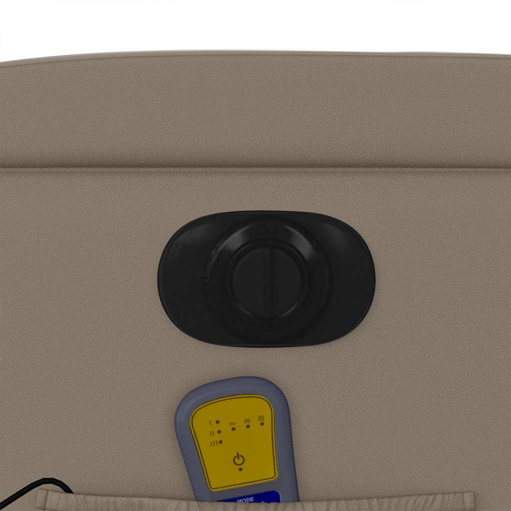 Πολυθρόνα Μασάζ Ανακλ. Ηλεκτρική Καπουτσίνο από Συνθετικό Δέρμα