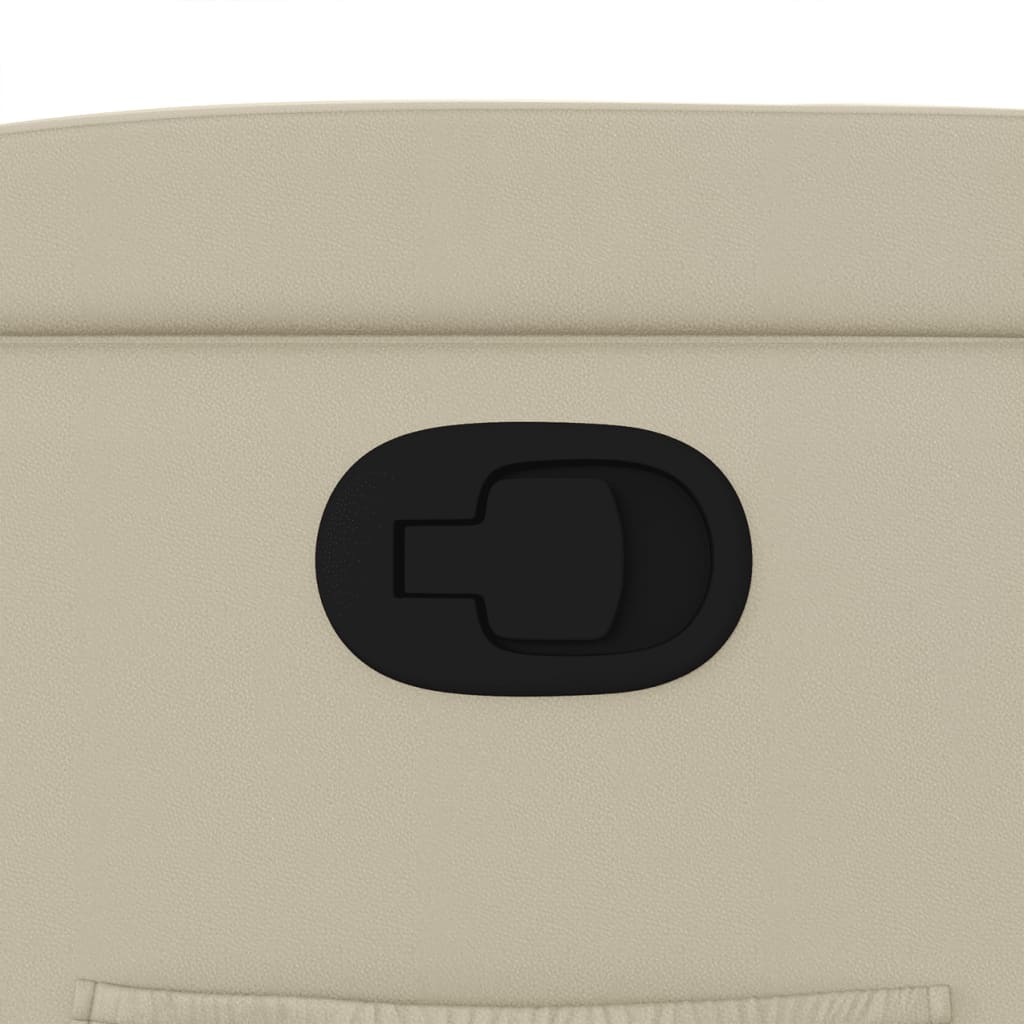 Πολυθρόνα Ανακλινόμενη με Ανύψωση Κρεμ από Συνθετικό Δέρμα