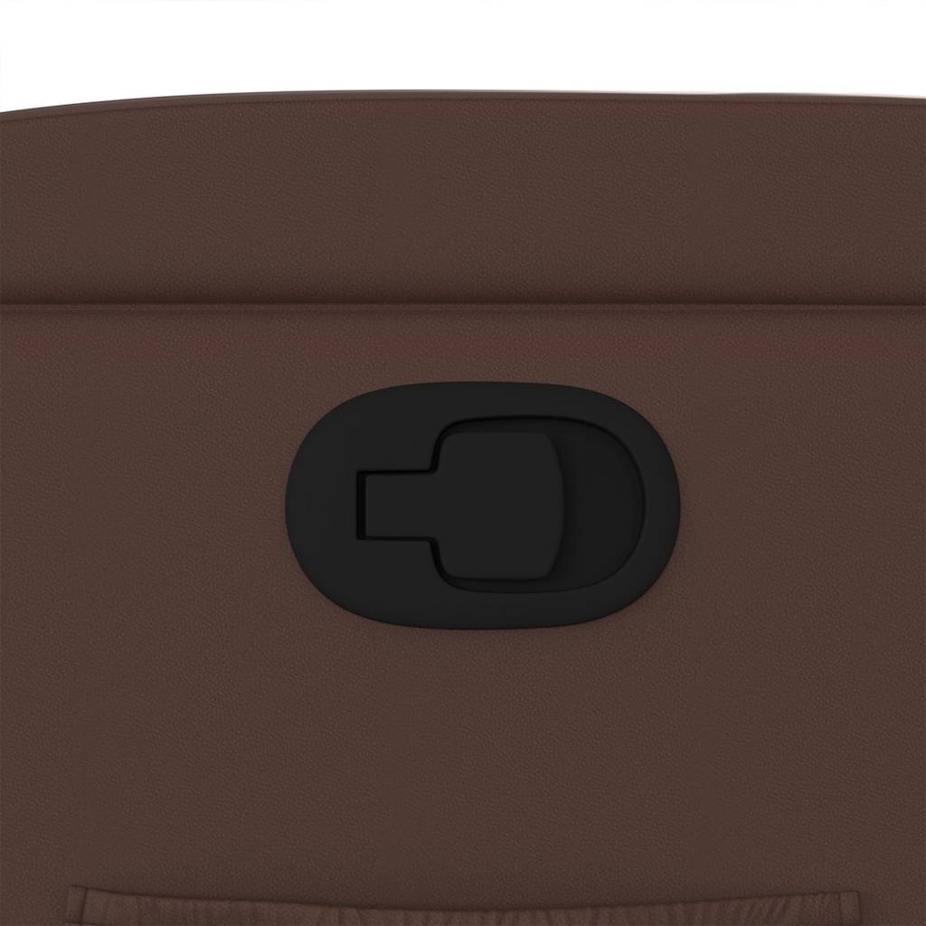 Πολυθρόνα Μασάζ Ανακλινόμενη με Ανύψωση Γυαλ. Καφέ Συνθ. Δέρμα