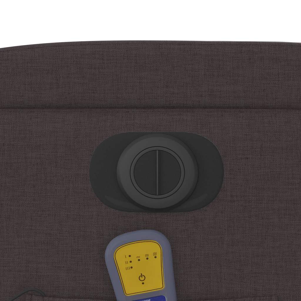 Πολυθρόνα Μασάζ Ηλεκτρική Ανακλινόμενη Σκούρο Καφέ Υφασμάτινη