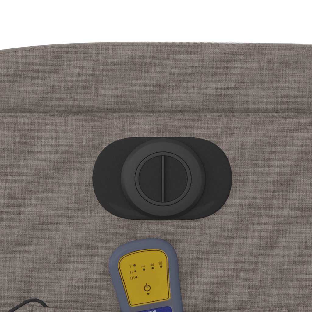 Πολυθρόνα Μασάζ Ηλεκτρική Ανακλινόμενη Taupe Υφασμάτινη