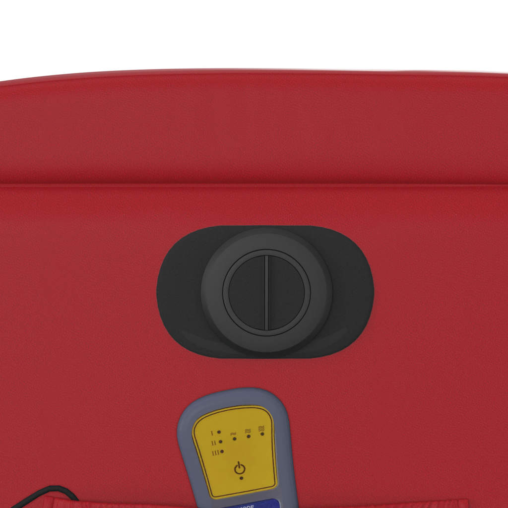 Πολυθρόνα Μασάζ Ανακλινόμενη Ηλεκτρική Κόκκινη Συνθετικό Δέρμα