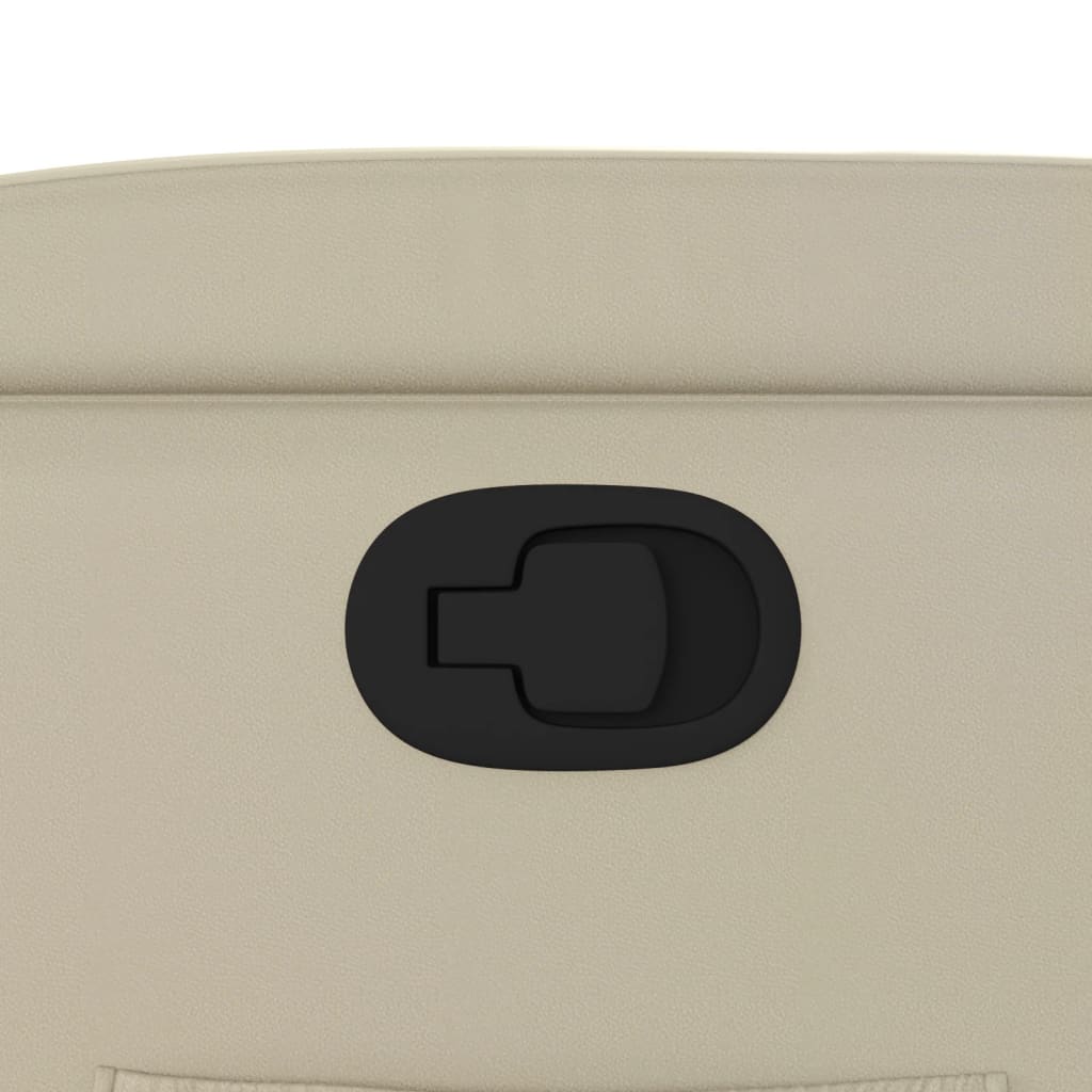 Πολυθρόνα Ανακλινόμενη με Ανύψωση Κρεμ από Συνθετικό Δέρμα