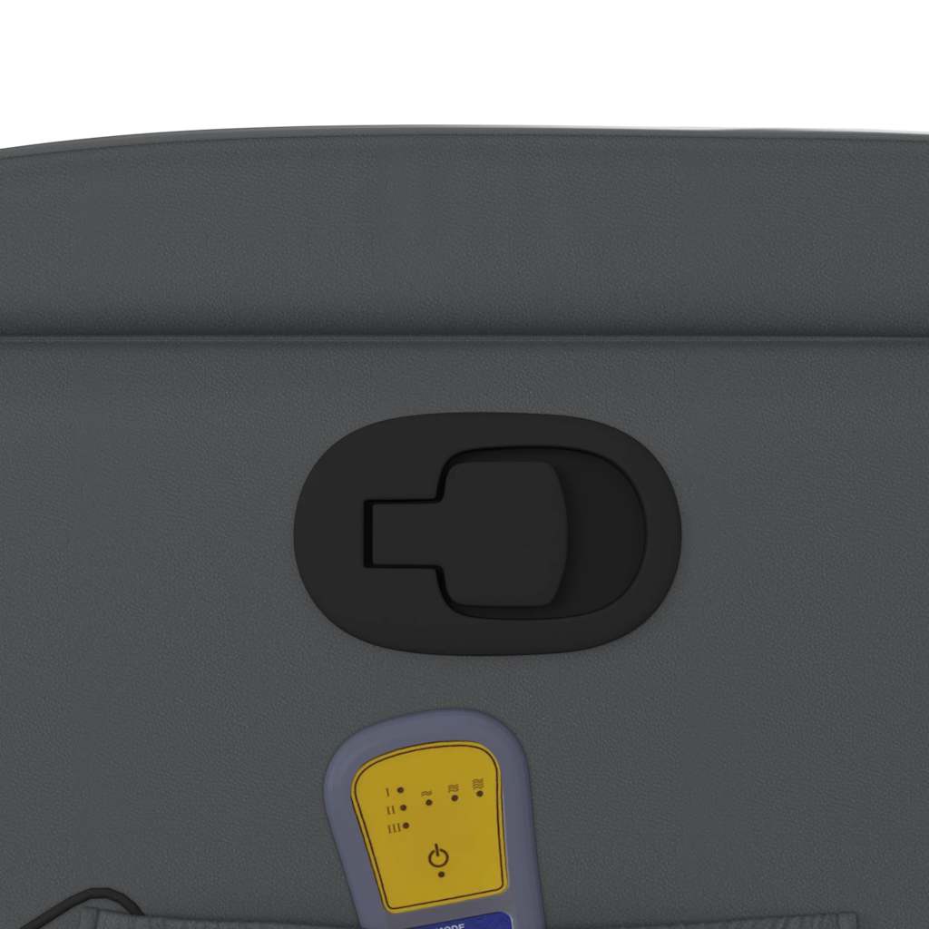 Πολυθρόνα Μασάζ Ανακλινόμενη με Ανύψωση Γκρι Συνθετικό Δέρμα