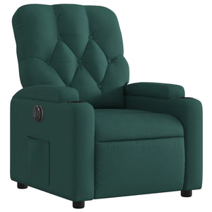 Πολυθρόνα Ανακλινόμενη Ηλεκτρική Πράσινο Υφασμάτινη