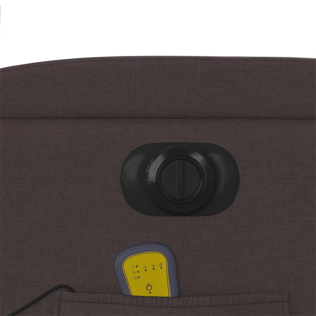 Πολυθρόνα Μασάζ Ηλεκτρική Ανακλινόμενη Σκούρο Καφέ Υφασμάτινη