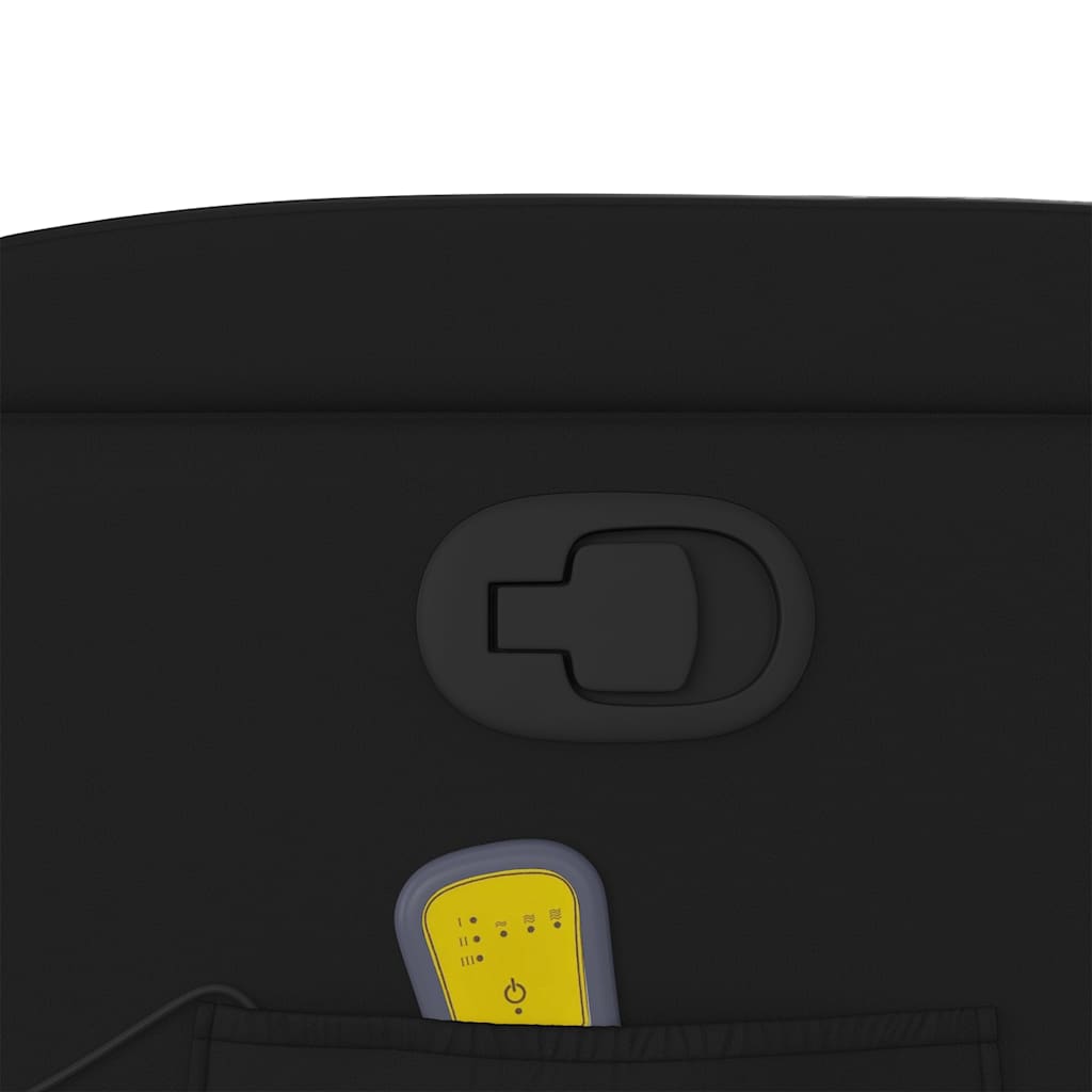 Πολυθρόνα Μασάζ Ανακλινόμενη με Ανύψωση Μαύρη Συνθετικό Δέρμα