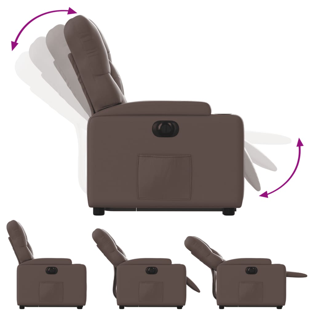 Πολυθρόνα Ηλεκ Ανακλινόμενη με Ανύψωση Συνθετικό Δέρμα