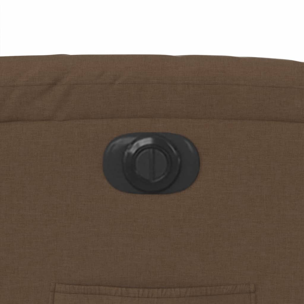 Πολυθρόνα Ανακλινόμενη Ηλεκτρική Καφέ Υφασμάτινη