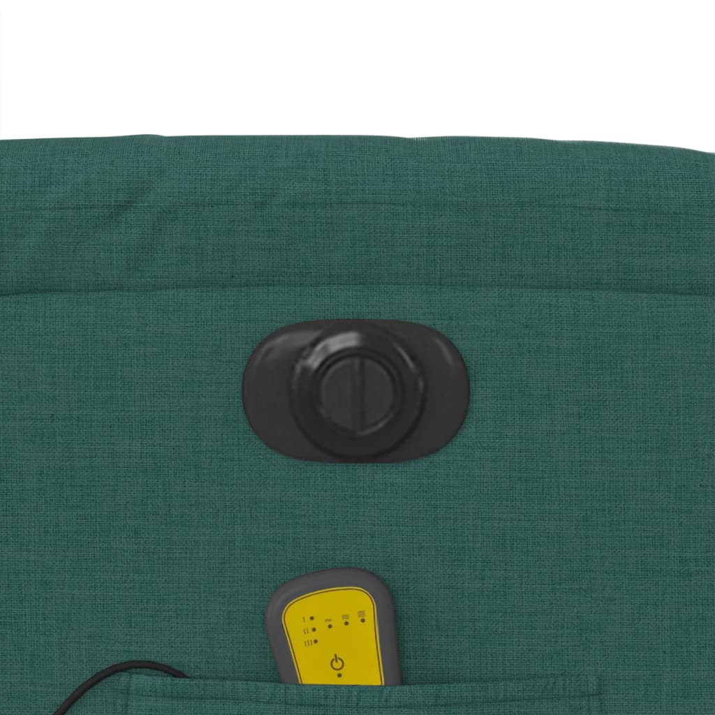 Πολυθρόνα Μασάζ Ηλεκτρική Ανακλινόμενη Σκ. Πράσινο Υφασμάτινη - Pakobazaar