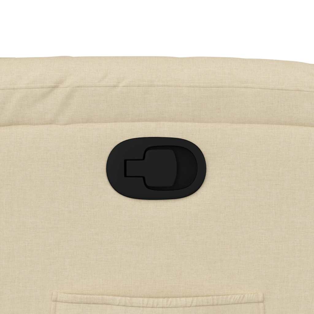 Πολυθρόνα Ανακλινόμενη με Ανύψωση Κρεμ Υφασμάτινη