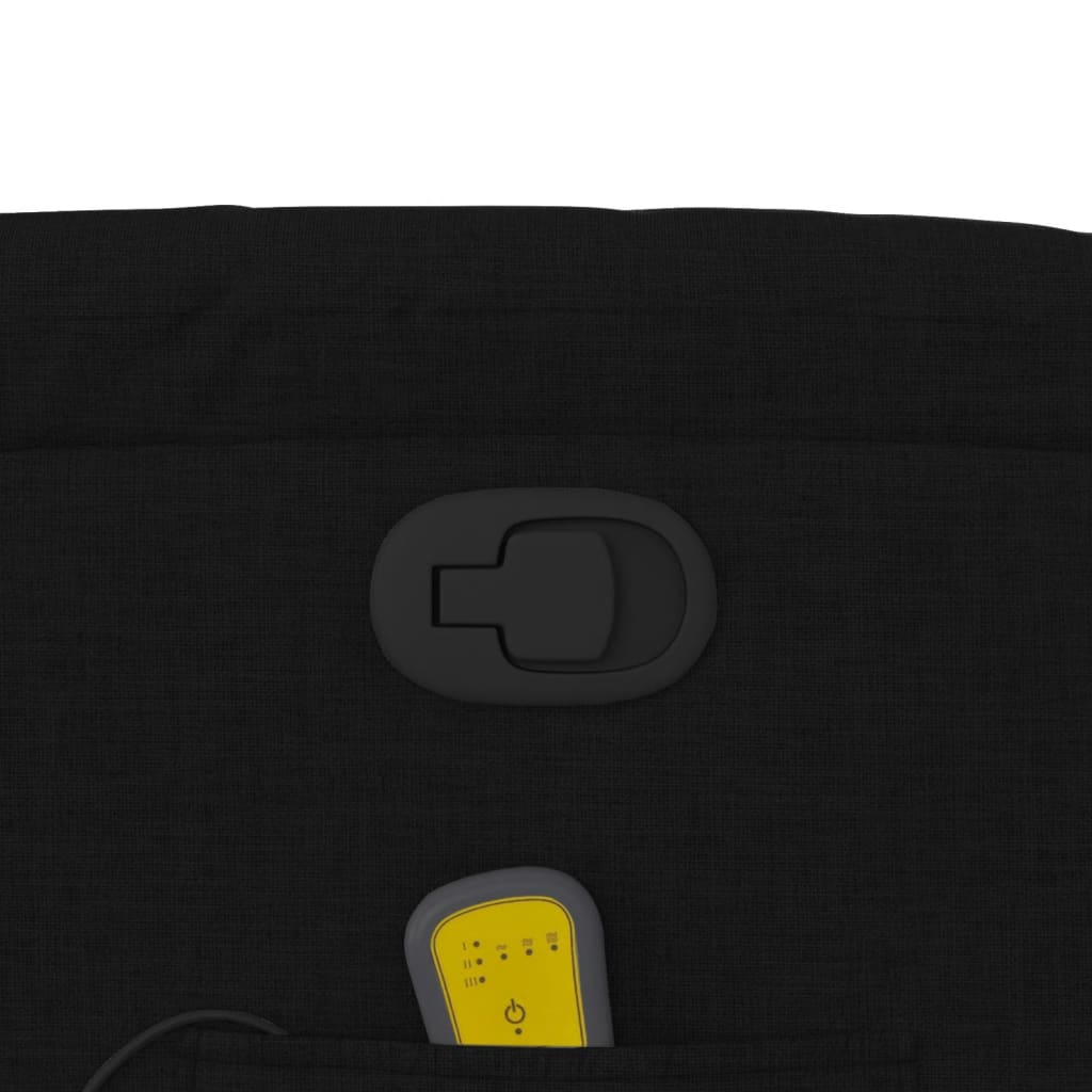 Πολυθρόνα Μασάζ Ανακλινόμενη με Ανύψωση Μαύρη Υφασμάτινη